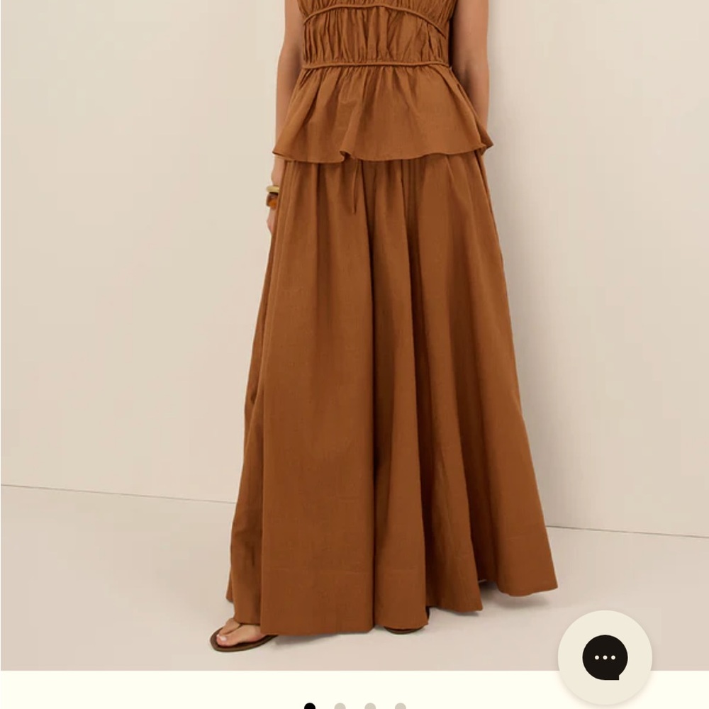 Dissh Flynn Rist Linen Blend Maxi Skirt